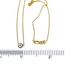 Load image into Gallery viewer, 14K .24 TCW Bezel Set Diamond Necklace