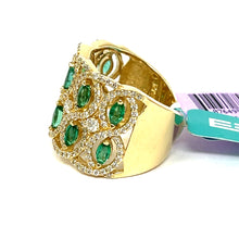 Load image into Gallery viewer, 14K EFFY Emerald And Diamond Ring