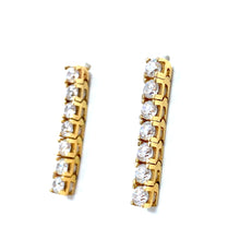 Load image into Gallery viewer, 14K Diamond Drop Earrings