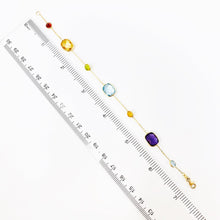 Load image into Gallery viewer, 14K Cushion Cut Multi Gemstone Bracelet