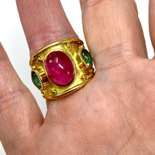 Load image into Gallery viewer, 18K Denise Roberge Cabochon Tourmaline Ring