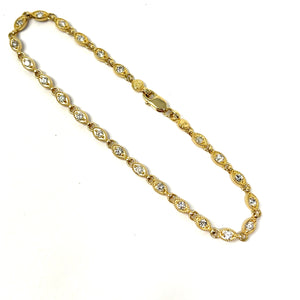 14K Dainty Diamond Bracelet