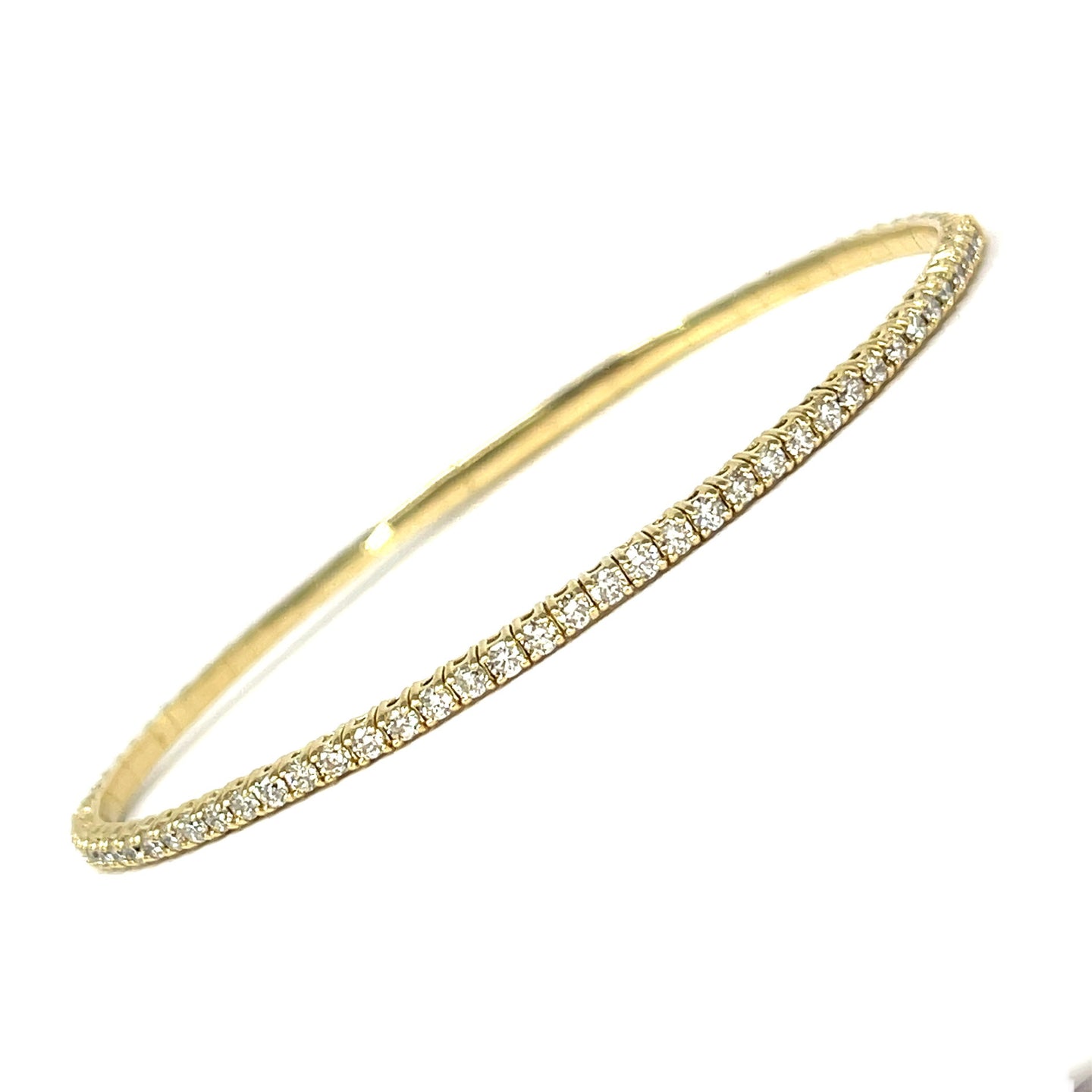 14K Flexible Diamond Bangle