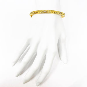 14k Diamond Beaded Bangle