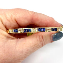 Load image into Gallery viewer, 18k Sapphire And Diamond Bangle