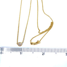 Load image into Gallery viewer, 14K .23 TCW Bezel Set Diamond Necklace