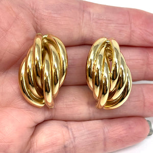 14K French Clip Knot Earrings