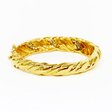 Load image into Gallery viewer, 14K Fluted Diamond Bangle