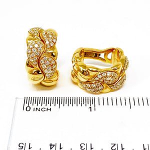 18K Chopard Diamond Casmir Earrings MSRP $16,500