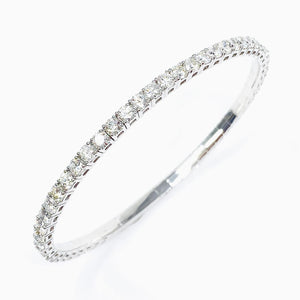 14k Flexible Diamond Tennis Bangle