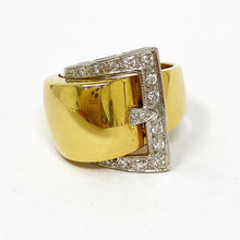 Load image into Gallery viewer, 18K Diamond Buckle Ring