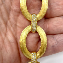 Load image into Gallery viewer, 14K Vintage Italian Diamond Link Bracelet