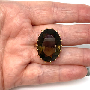 14K Vintage Smokey Quartz Ring