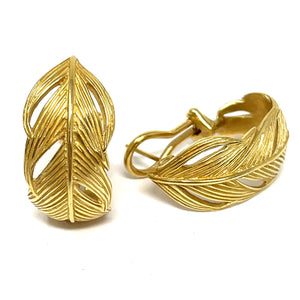 14K Leaf Earrings