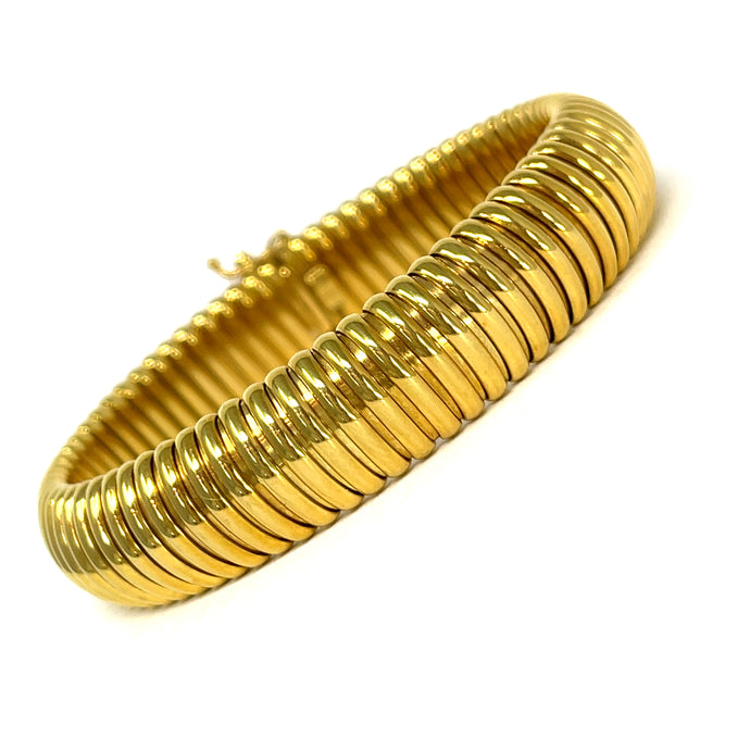 18K Italian Tubogas Bracelet