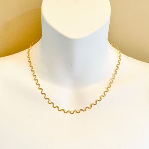 14k Italian Chevron Necklace