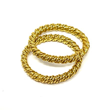 Load image into Gallery viewer, 14K Set Of Twisted Fancy Rope Stackable Bands