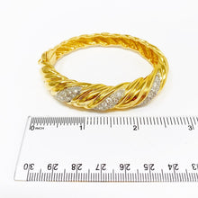 Load image into Gallery viewer, 14K Fluted Diamond Bangle