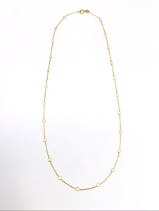 14k Gold By The Yard White Topaz Necklace