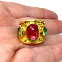 Load image into Gallery viewer, 18K Denise Roberge Cabochon Tourmaline Ring