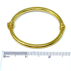 19K Elizabeth Locke Heavy Wire Bangle Bracelet MSRP $6400