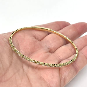 14K Flexible Diamond Bangle