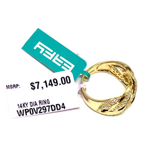 14K EFFY Diamond Cuban Ring