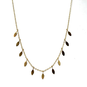 14K Trendy Paddle Necklace