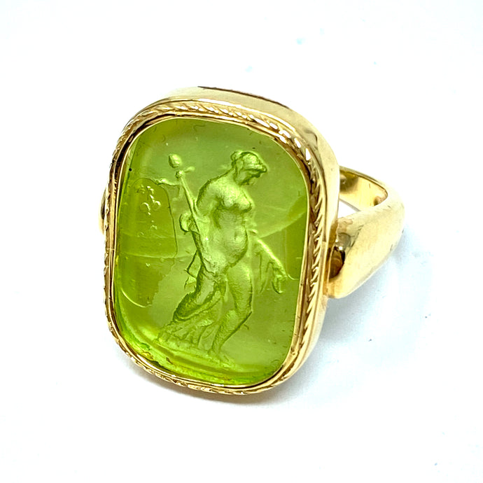 14k Gold Italian Intaglio Ring