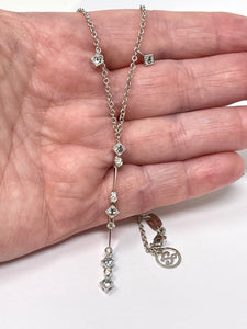 18K Zoccai Diamond And Aquamarine Y Necklace