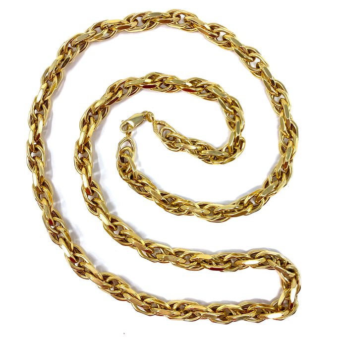 14K Long Fancy Italian Necklace