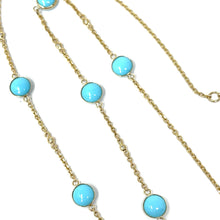 Load image into Gallery viewer, 14K Effy Turquoise And Diamond Necklace MSRP $2624