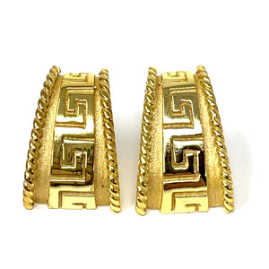 14K Greek Key Earrings