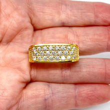 Load image into Gallery viewer, 14K Squared Pave Diamond Band