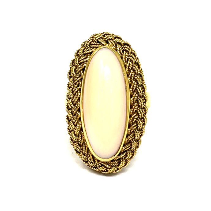 Vintage 18K Coral Ring