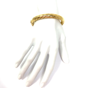 14K Large Italian Cable Bangle Bracelet