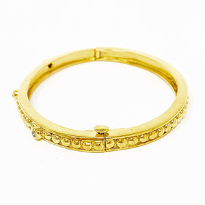 14k Diamond Beaded Bangle