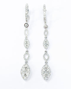 14K Diamond Drop Earrings