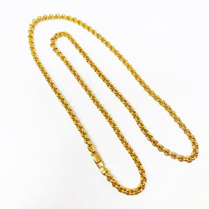 14k Yellow Gold Long Rolo Chain