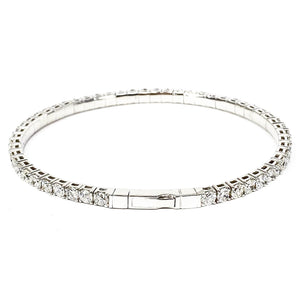 14k Flexible Diamond Tennis Bangle