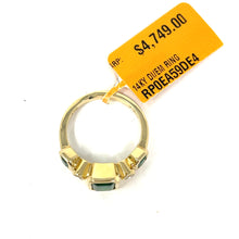 Load image into Gallery viewer, 14K Effy Bezel Set Emerald And Diamond Ring