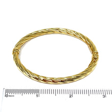 Load image into Gallery viewer, 14K Small Italian Cable Bangle Bracelet