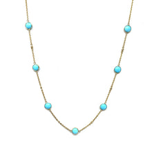 Load image into Gallery viewer, 14K Effy Turquoise And Diamond Necklace MSRP $2624