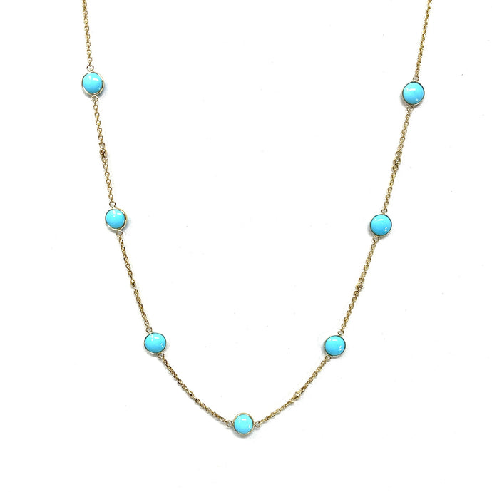 14K Effy Turquoise And Diamond Necklace MSRP $2624
