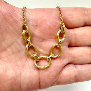 14K Italian Small Link Necklace