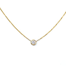 Load image into Gallery viewer, 14K .24 TCW Bezel Set Diamond Necklace