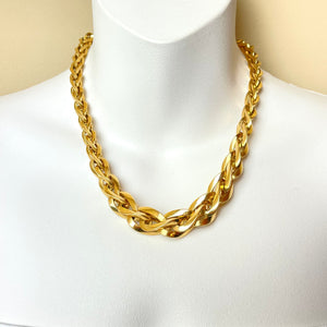 18K Italian Graduated Link Necklace