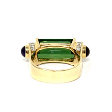 Load image into Gallery viewer, 14K Tourmaline, Amethyst, Citrine And Diamond Ring