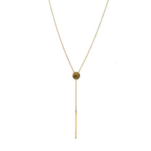 Load image into Gallery viewer, 14K Disc Y Necklace