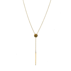 14K Disc Y Necklace